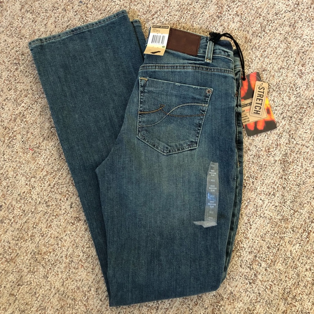 DKNY Madison mid rise boot cut jeans